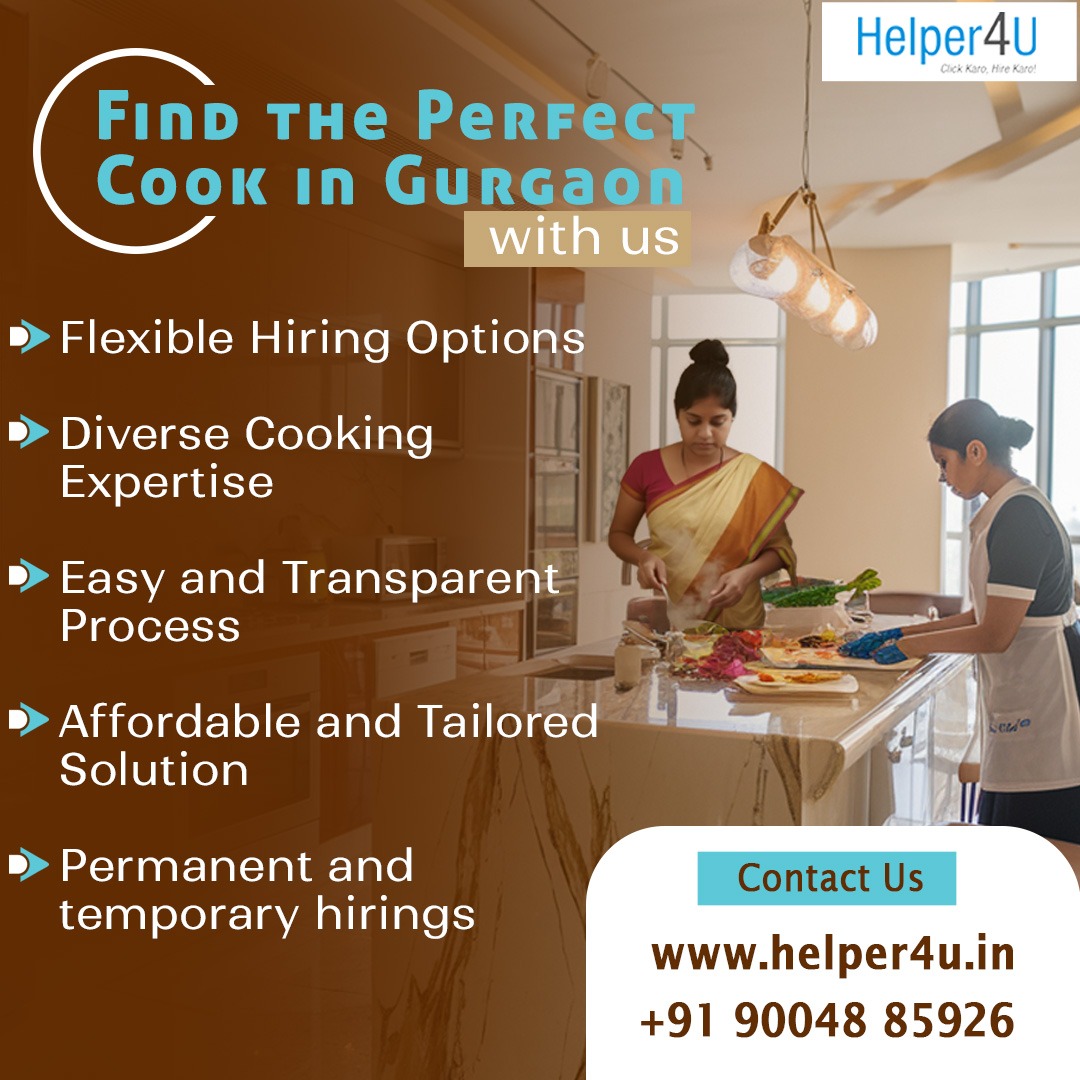 Cook Hiring in Gurugram with helper4U